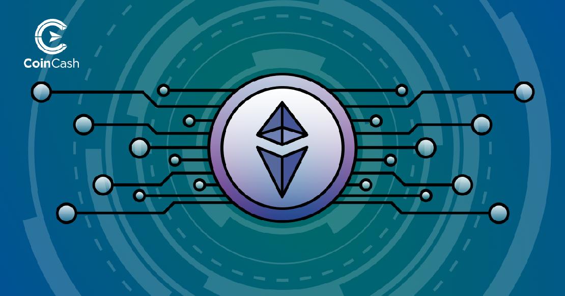 Az Ethereum jele hozzá kapcsolódó pontokkal
